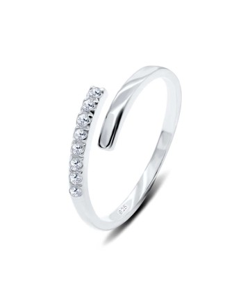 CZ Spiral Silver Ring NSR-3900